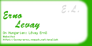 erno levay business card